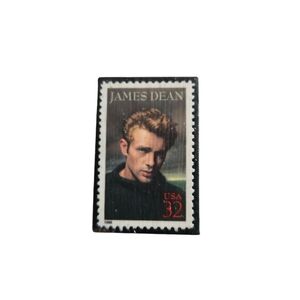 Vintage James Dean USA 32 Stamp pin/brooch